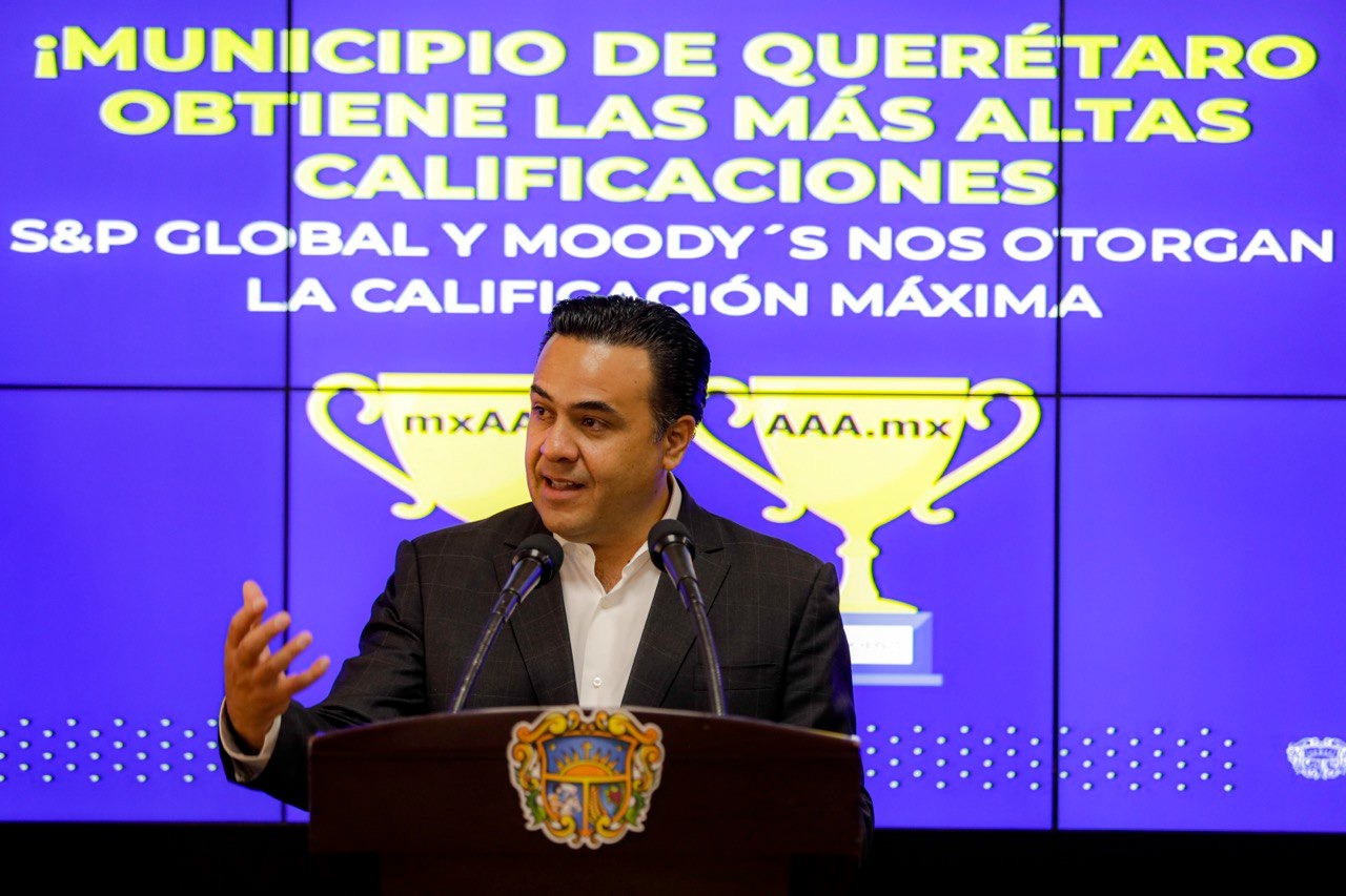 Obtiene Querétaro la calificación más alta otorgada por Standard & Poor’s para un municipio del país