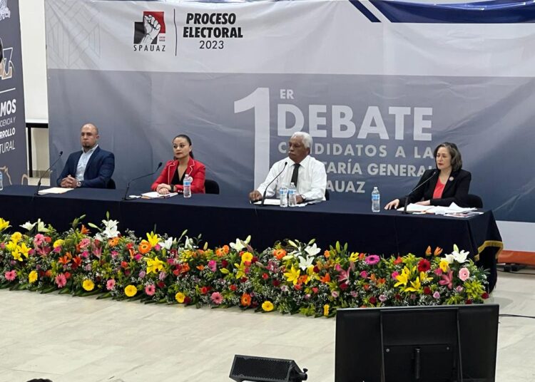 Candidatos a la Secretaría General del SPAUAZ, se encuentran en el primer debate