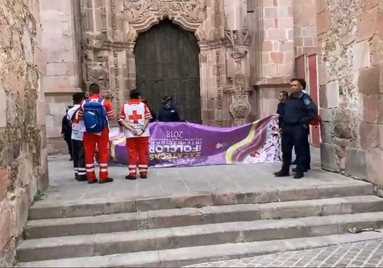 Fallece hombre al caer del Ex Templo de San Agustín