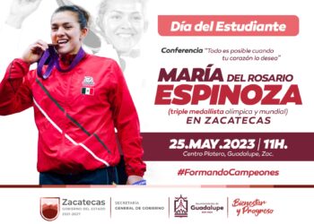 La medallista olímpica Rosario Espinoza, tendrá un encuentro con jóvenes de Guadalupe