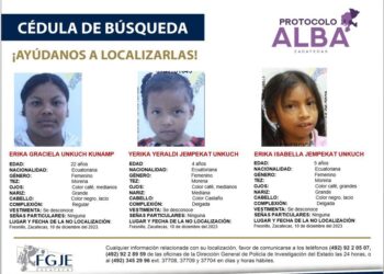 Desaparecen a dos familias ecuatorianas en Fresnillo