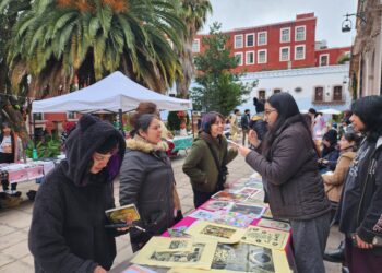 Estudiantes de Artes de la UAZ instalan mercadito artístico