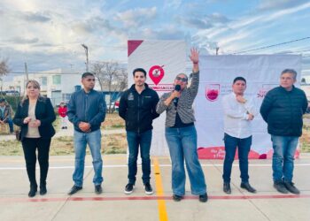 Rehabilitan canchas de usos múltiples en colonias populares de Fresnillo