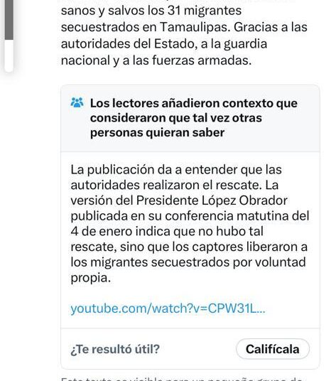 Los 31 migrantes no fueron rescatados, sino liberados por sus captores