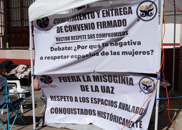 No entendemos la misoginia de quien dirige la UAZ: Leticia Torres; continúa toma de Rectoría