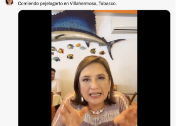 Xóchitl Gálvez come pejelagarto en la tierra de AMLO