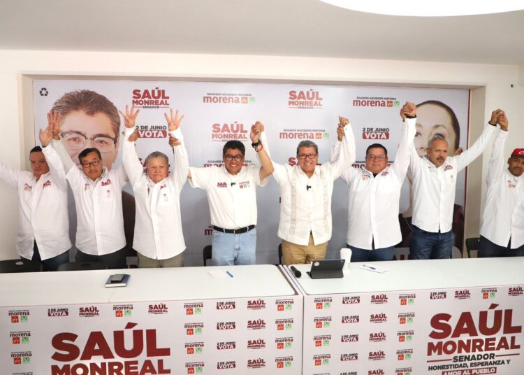 Ricardo Monreal apoya la campaña de su hermano Saúl y de candidatos morenistas en Zacatecas