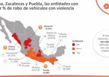 Zacatecas en segundo lugar de robo de vehículos con violencia en el país: AMIS
