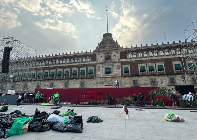 Plantón de la CNTE es reubicado por cierre de campaña de Sheinbaum