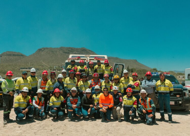 Exitoso simulacro de evacuación de Newmont Peñasquito y Protección Civil en la comunidad Mesas de Portezuelos
