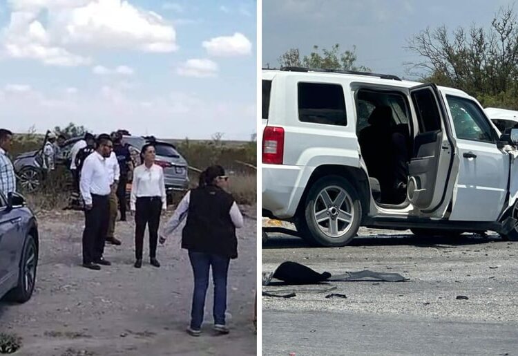 Muere mujer en choque automovilístico de equipo de Sheinbaum