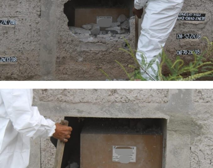 Exhuman dos cuerpos y son reconocidos por sus familiares en Guadalupe