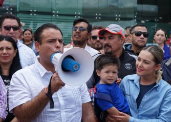 Movilización de la coalición PRI, PAN,PRD en la presidencia Zacatecas contra anulación electoral