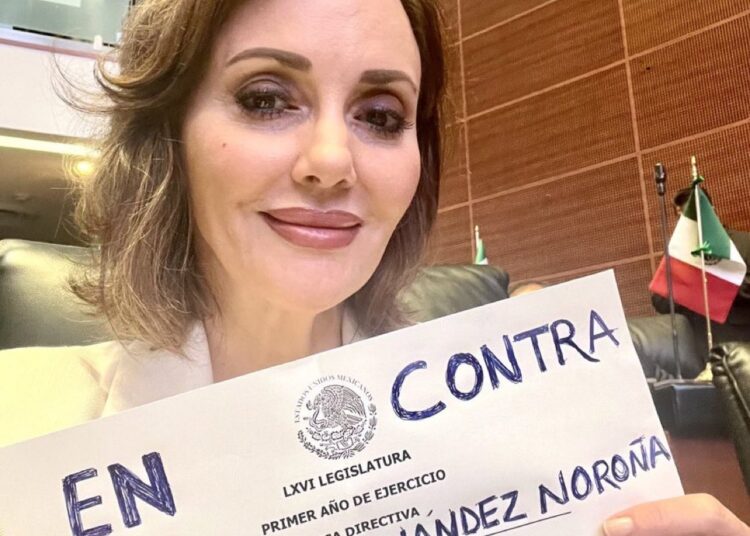 Lilly Téllez se jacta de ser la única que votó contra Noroña para presidente del Senado