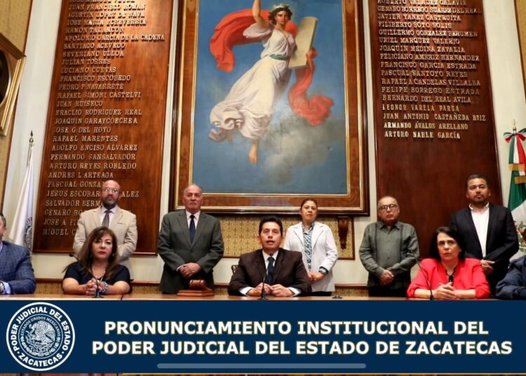 Poder Judicial de Zacatecas se solidariza con el Poder Judicial de la Federación