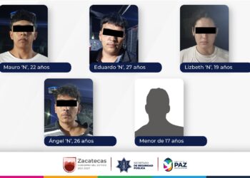 Detienen a cinco presuntos integrantes de una célula delictiva en Ojocaliente, Zacatecas