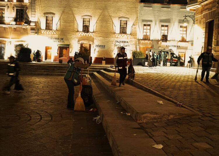 Ayuntamiento capitalino Intensifica limpieza y mantenimiento del centro histórico de Zacatecas