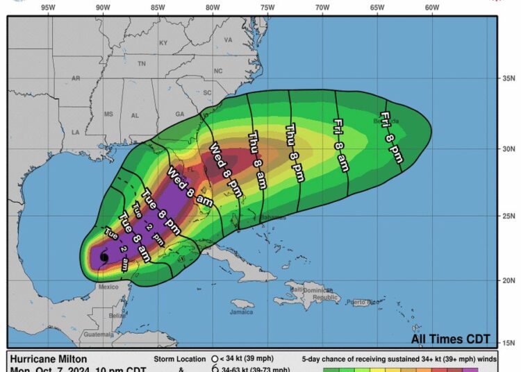 Huracán Milton podría ser “la peor tormenta en Florida en un siglo”, advierte Biden