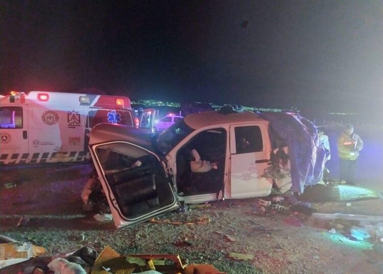 Carambola vehicular en la carretera 45, cerca de la caseta de peaje; participaron 4 vehículos