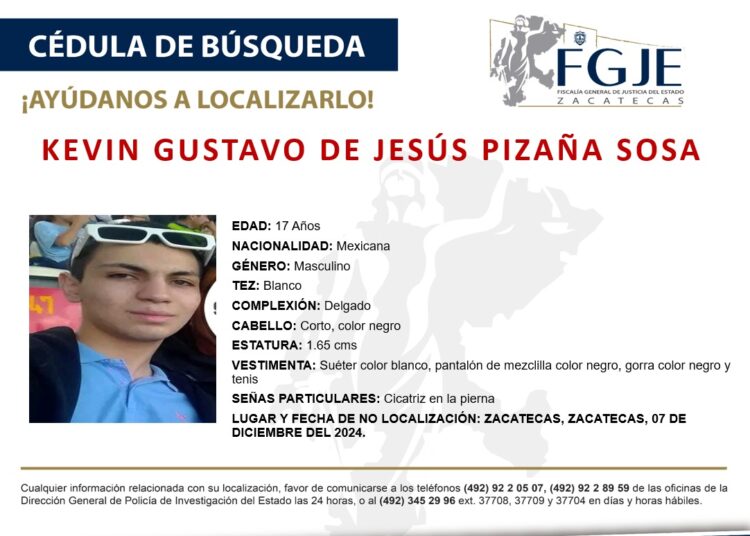 Arbitro pide ayuda para el regreso de su hijo; desapareció hace 13 días