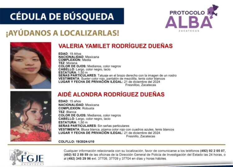 Hombres armados secuestran a dos hermanas en Fresnillo; las levantaron en su casa