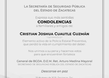 Muere elemento de la FRIZ, herido en ataque de criminales en Fresnillo