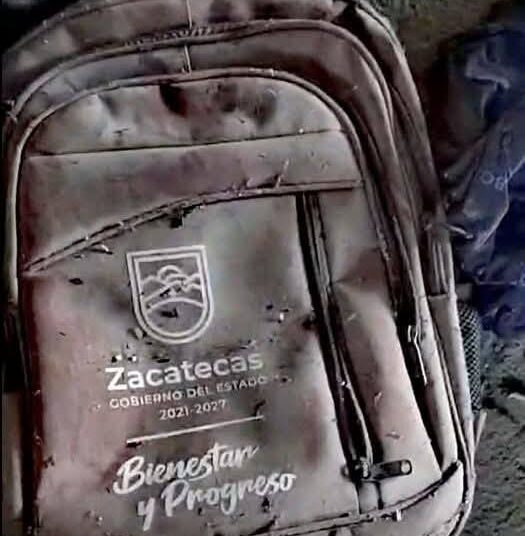 Reconocen mochila de víctima zacatecana encontrada  en Rancho Izaguirre