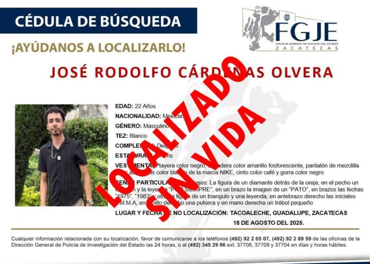 Encuentran el cuerpo sin vida de José Rodolfo, después de 8 días de su desaparición