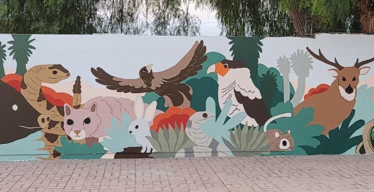 Con mural sobre vida silvestre en Mazapil, Orla Camino Rojo conmemora Día Mundial del Hábitat