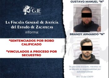 Sentencian a 4 años de prisión sujetos que robaron 1.3 MDP a recaudadores de Fresnillo