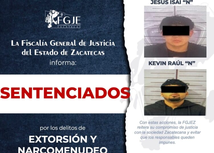 Sentencian a dos extorsionadores en Fresnillo; amenazaban vía telefónica