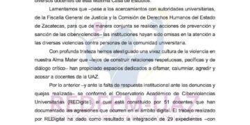Feministas universitarias exigen el cierre del chat “Docentes UAZ” por ejercer violencia digital