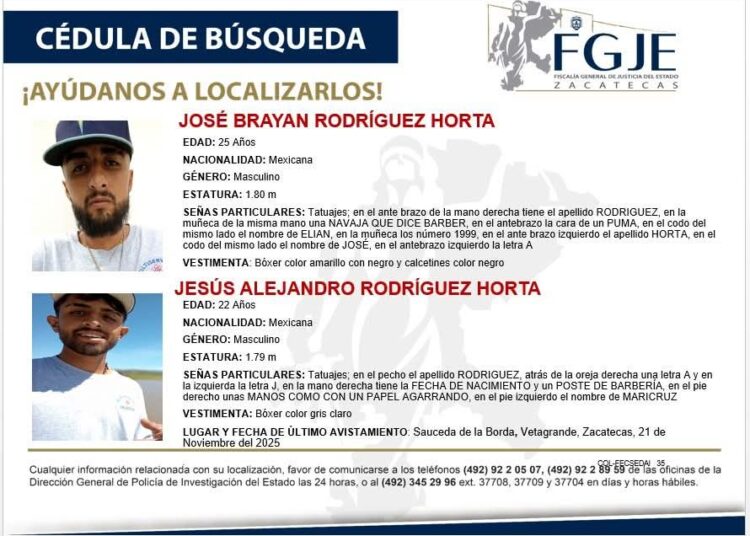 Reportan 5 desaparecidos en Guadalupe y detención de policías potosinos