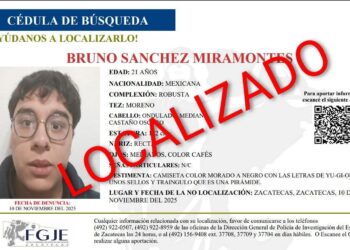 Encuentran con vida a Bruno Sánchez Miramontes