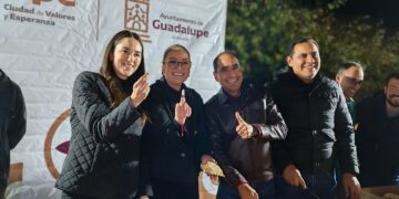 Pepe Saldívar y la senadora Vero Díaz parten la rosca en colonias de Guadalupe