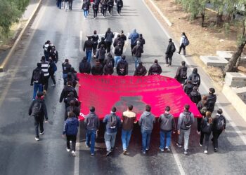 Estudiantes de la normal rural Matías Ramos conmemoran represión