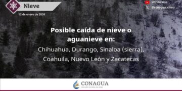 Probabilidad de nevada en Zacatecas
