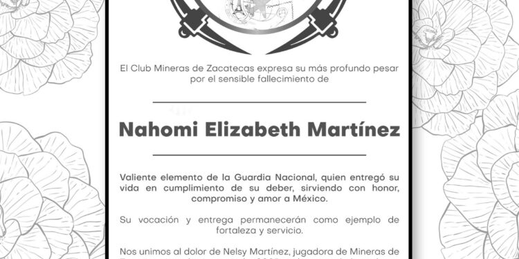 Joven zacatecana de 22 años y miembro de la GN, murió en enfrentamiento contra el CJNG
