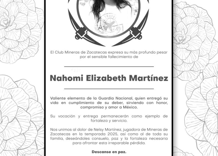 Joven zacatecana de 22 años y miembro de la GN, murió en enfrentamiento contra el CJNG