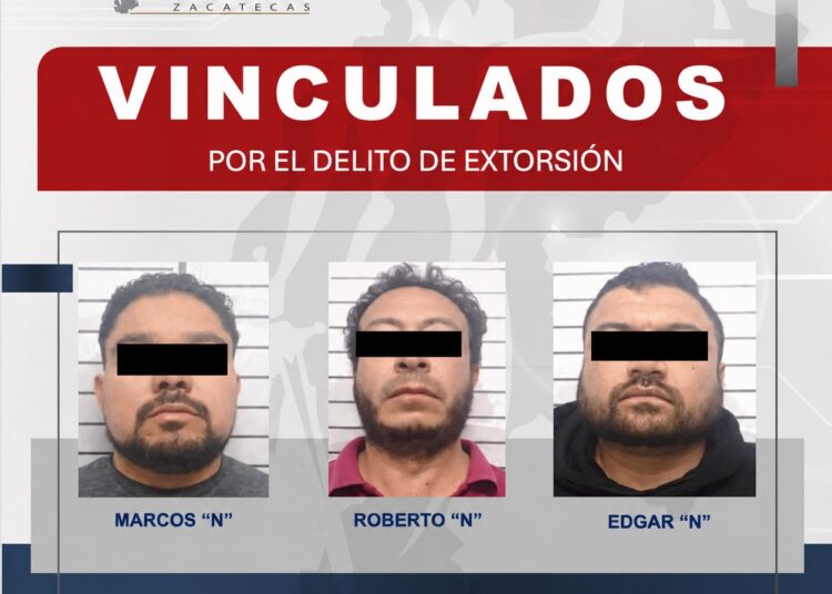 Vinculan a proceso a tres probables extorsionadores