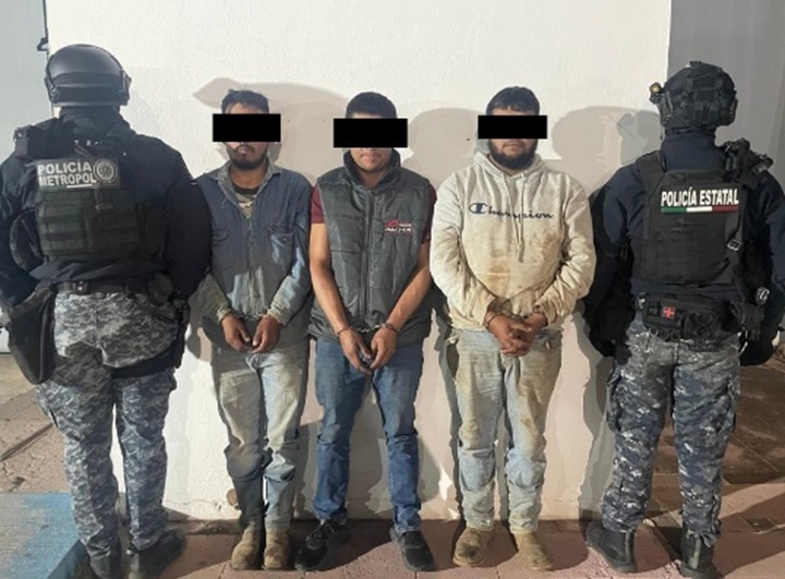 Detienen a tres huachicoleros; dos son de Guanajuato y uno del Edomex