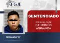 Sentencian a Fernando “N” por extorsión en Guadalupe; se ostentaba como miembro de un cártel